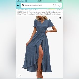 Pretty garden - dress - size M - Blue